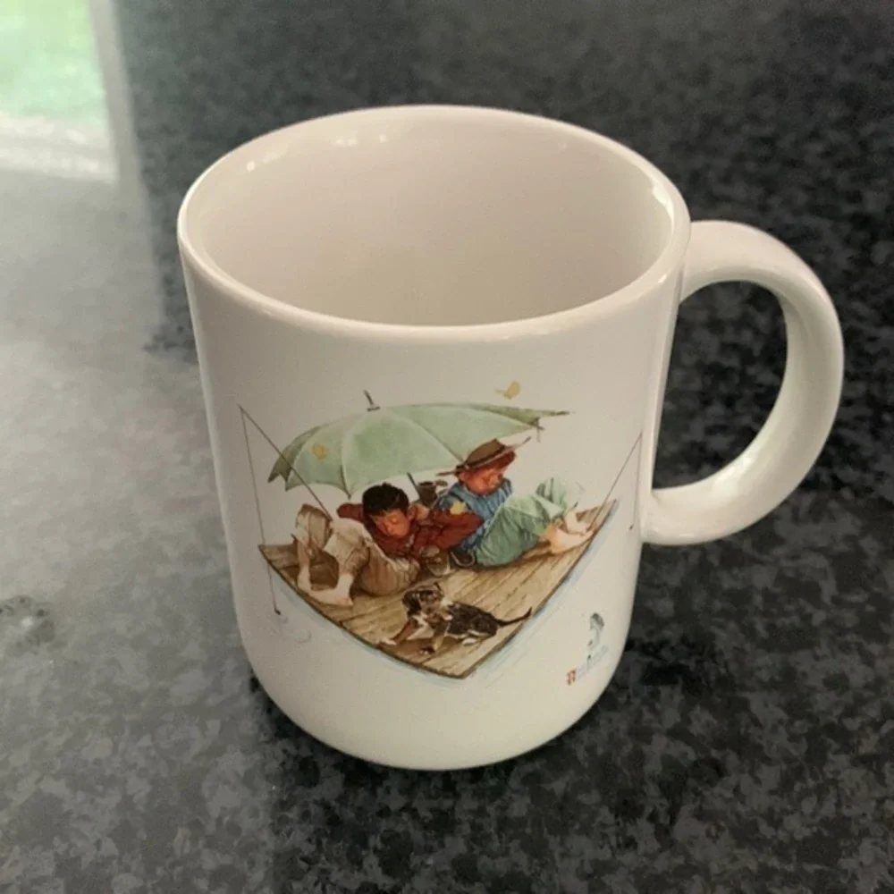 norman rockwell mugs fishermans paradise